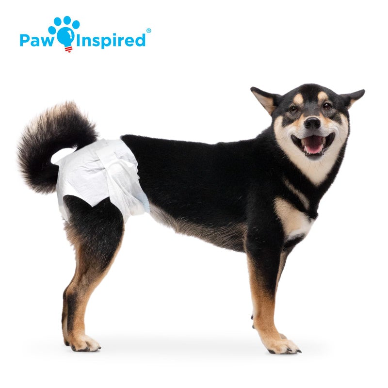 Paw Inspired 32ct Disposable Dog Diapers | Female Dog Diapers Ultra Protection | Diapers for Dogs in Heat, Excitable Urination, or Incontinence (Medium) - Image 4